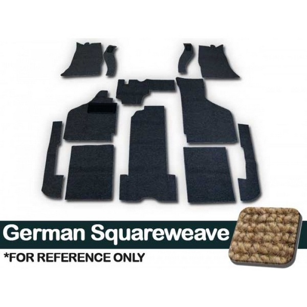 Ghia Sedan 1956-68, Carpet Kit 20pc. (With Footrest)